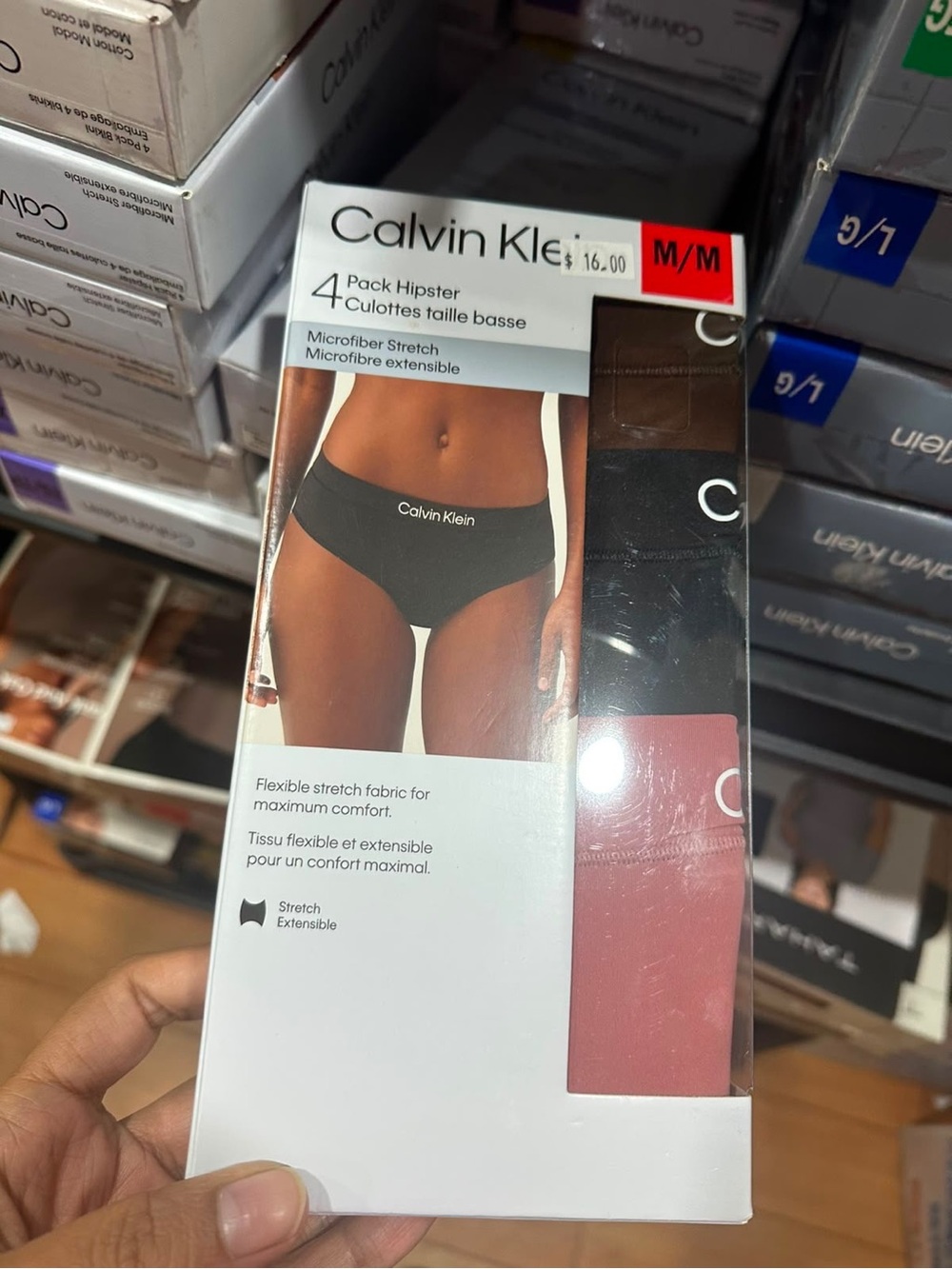 Calvin Klein 4-Pack Hipster Briefs in Black, Brown, Rust